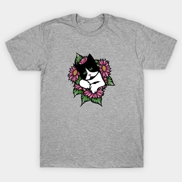 Tuxedo Cat T-Shirt by bubbsnugg